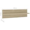vidaXL Wall Shelf 4 pcs Sonoma Oak 60x11.5x18 cm Engineered Wood
