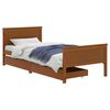 vidaXL Bed Frame without Mattress Honey Brown Solid Wood 90x200 cm