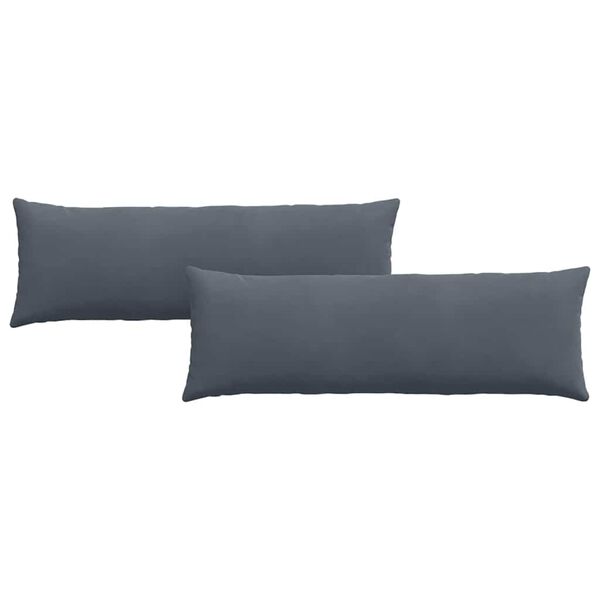 vidaXL Sofa Pillows 2 pcs Dark Grey 120 x 40 cm Corduroy Fabric