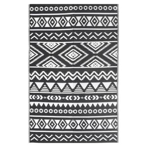vidaXL Outdoor Rug ARAKIL Black 190x290 cm PP