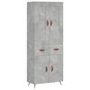 vidaXL Highboard Concrete Grey 69,5x34x180 cm Engineered Wood