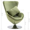 vidaXL Swivel Egg Chair with Cushion Light Green Velvet