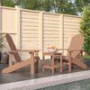 vidaXL Garden Adirondack Chairs with Table HDPE Brown