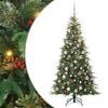 vidaXL Artificial Hinged Christmas Tree Green 180 cm PE and PVC