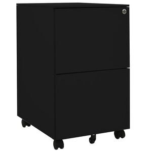 vidaXL Mobile File Cabinet Black 39x45x67 cm Steel