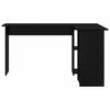 vidaXL Desk with Shelf Black Oak 142 x 102 x 73 cm Engineered Wood