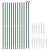 vidaXL Wire Mesh Fence with Spike Anchors Green 1.8x25 m