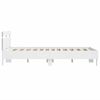 vidaXL Bed Frame with LED without Mattress White 120x200 cm