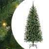 vidaXL Artificial Christmas Tree with 150 LEDs Green 150 cm PE and PVC