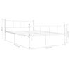 vidaXL Bed Frame without Mattress White Metal 120x200 cm