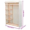 vidaXL Wardrobe Fabric and Pinewood 110x40x170 cm