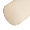 vidaXL Bolster Pillows 2 pcs Beige Ø 25 x 70 cm Microfibre Fabric