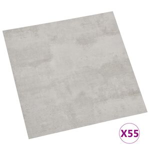 vidaXL Self-adhesive Flooring Planks 55 pcs PVC 5.11 m² Light Grey