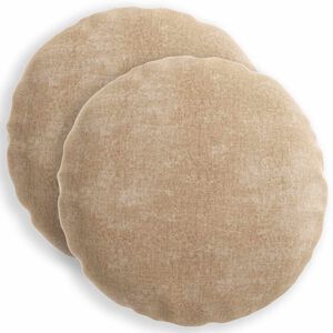 vidaXL Cushion Cover 2 pcs HEERLEN Taupe &Oslash; 40 cm Chenille Fabric