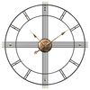 vidaXL Wall Clock Black &Oslash;60 cm Iron