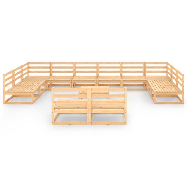 vidaXL 13 Piece Garden Lounge Set Solid Pinewood