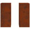 vidaXL Plant Stand 2 pcs Rusty 24 x 24 x 55 cm Weathering Steel