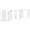 vidaXL Dog Gate with Door Foldable 12 Panels White 600 cm Poplar Wood