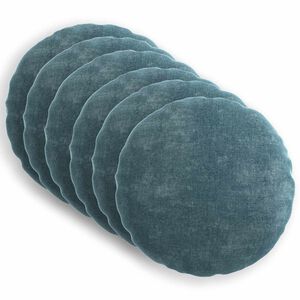 vidaXL Cushion Cover 6 pcs HEERLEN Blue &Oslash; 30 cm Chenille Fabric