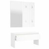vidaXL Hallway Furniture Set White Engineered Wood