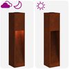 vidaXL Solar Led Pathway Light 2 pcs Bronze Weathering Steel