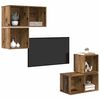 vidaXL TV Cabinet Set Wall-mounted 4 pcs Old Wood Engineered Wood