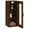 vidaXL Wall Mounted Cabinet Brown Oak 34.5x34x90 cm
