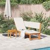 vidaXL Sun Lounger Reclining Brown 200 x 57 x 75cm Solid Acacia wood