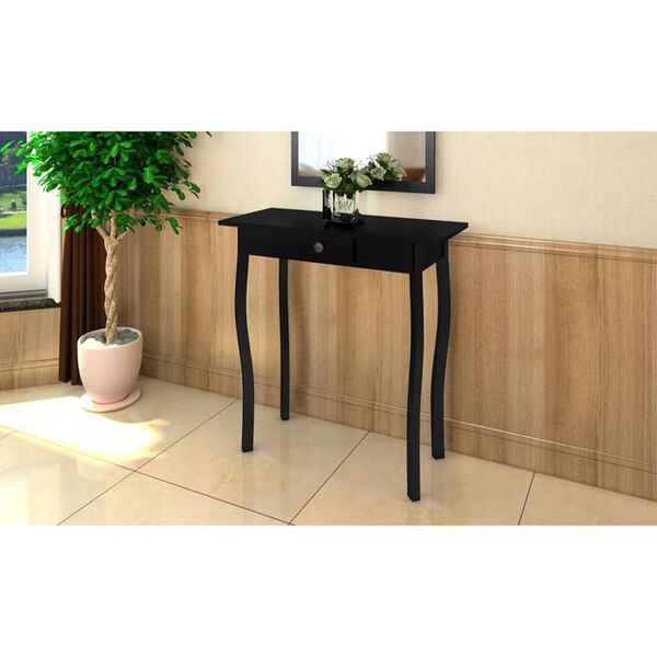 vidaXL Console Table MDF Black