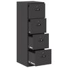 vidaXL File Cabinet 2 pcs Black 44 x 50 x 139 cm Cold-Rolled Steel