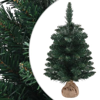 vidaXL Artificial Christmas Tree with Stand Green 60 cm PVC