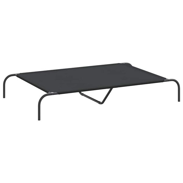 vidaXL Elevated Dog Bed Black 130x80x20 cm Oxford Fabric and Steel
