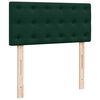 vidaXL Box Spring Bed with Mattress Dark Green 100x200 cm Velvet