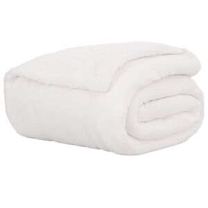 vidaXL Throw Blanket White 130 x 150 cm Fleece