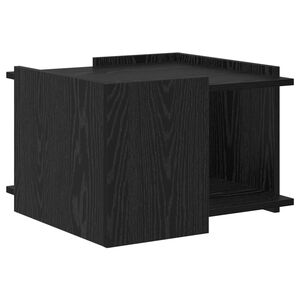 vidaXL Coffee Table Black Oak 50.5 x 50 x 33 cm Engineered Wood