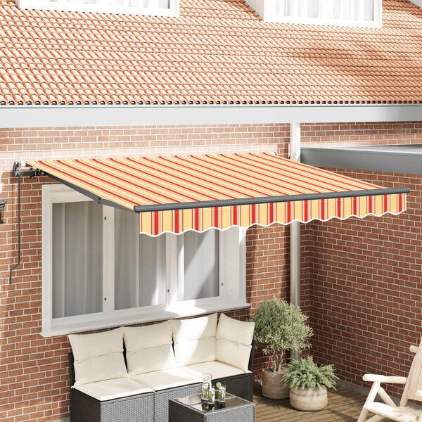 vidaXL Retractable Awning Manual Yellow 350 x 200 cm Fabric