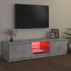 vidaXL TV Cabinet with LED Lights Concrete Grey 140x40x36 cm