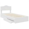 vidaXL Storage Bed with Headboard White 90 x 200 cm Engineered Wood