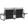 vidaXL Garden Sofa with Cushion Light Grey 200.5 x 70 x 85.5 cm Steel
