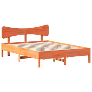 vidaXL Bed Frame without Mattress Wax Brown 120x200 cm Solid Wood Pine