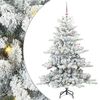 vidaXL Artificial Hinged Christmas Tree White 150 cm PVC and Steel