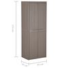 vidaXL Garden Storage Cabinet Brown 65x45x172 cm PP Wood Look