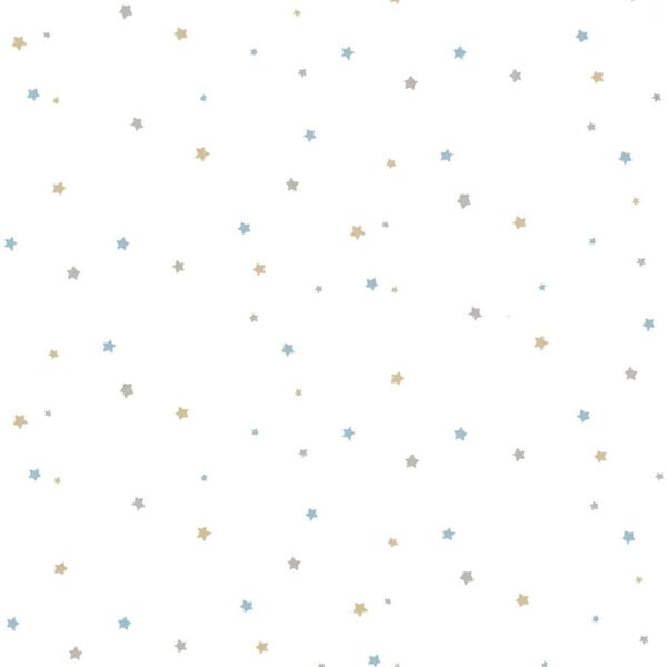 Noordwand Wallpaper Mondo baby Little Stars Blue and White
