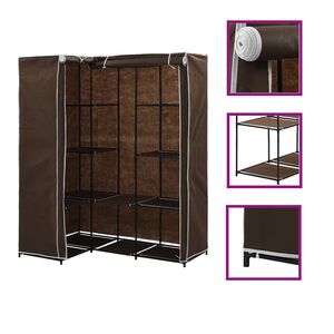 vidaXL Corner Wardrobe Brown 130x87x169 cm