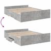 vidaXL Bed Frame with Drawers without Mattress Concrete Grey 150x200 cm King Size
