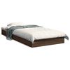 vidaXL Floor Bed Frame Brown Oak 75 x 190 cm Engineered Wood, Plywood