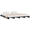 vidaXL Pallet Bed without Mattress Black Double Solid Wood