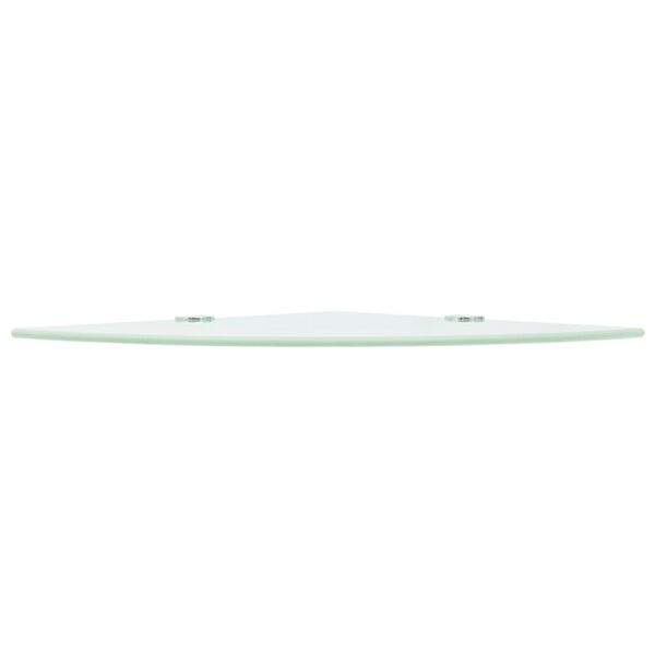 vidaXL Corner Shelf with Chrome Supports Glass White 35x35 cm