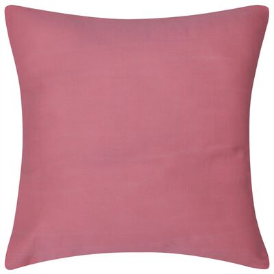 4 Pink Cushion Covers Cotton 80 x 80 cm