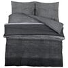 vidaXL Duvet Cover Set Dark Grey 140x200 cm Cotton